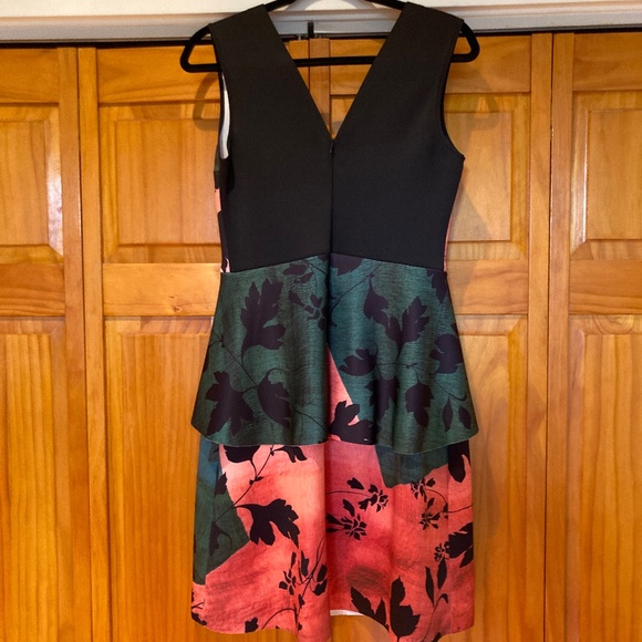 Clover Canyon Neoprene Peplum Sleeveless Dress Size Large Made in USA - Picture 3 of 14